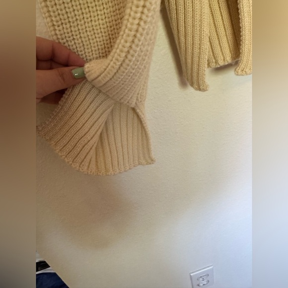 ROHE Chunky Knit Crew Neck Sweater Luxury Off White Alpaca Wool Large EU 40 EUC - Picture 5 of 8